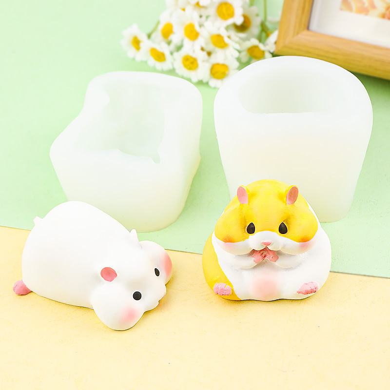 Candle Mold Silicone - DIY lindo molde para hámster, pudín