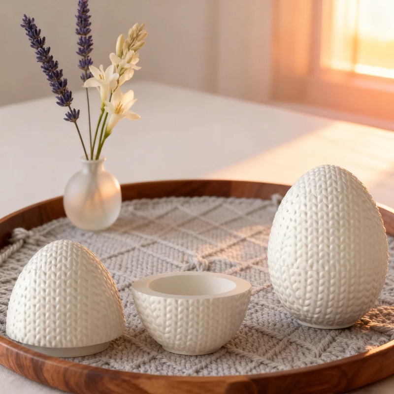 Candle Making Yarn - Molde de silicona ovalado con forma