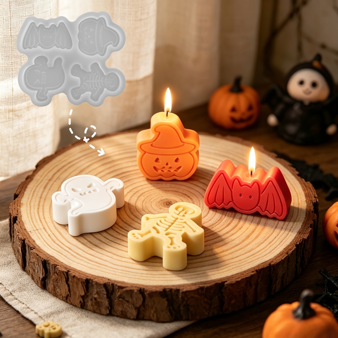 Candle Mold Silicone - Juego de moldes de silicona de