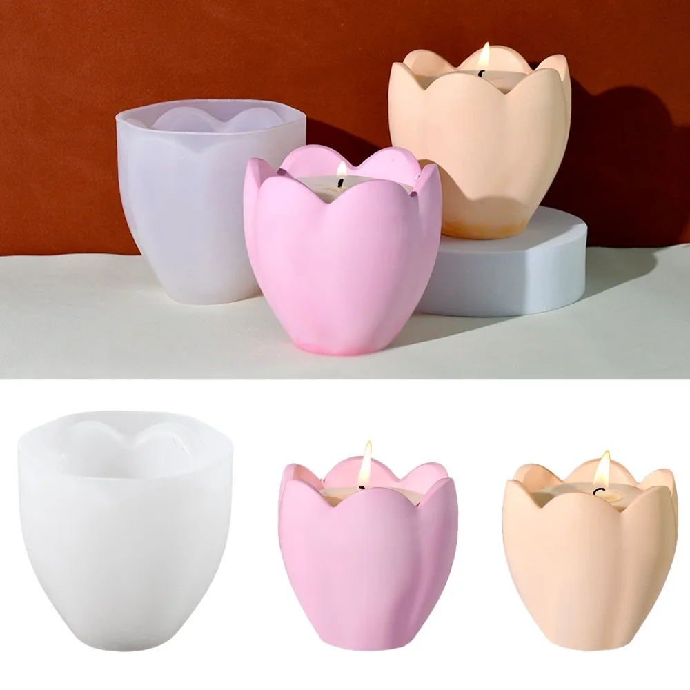Portavelas de tulipán, moldes  - Kraft Box Candle reseña y precio