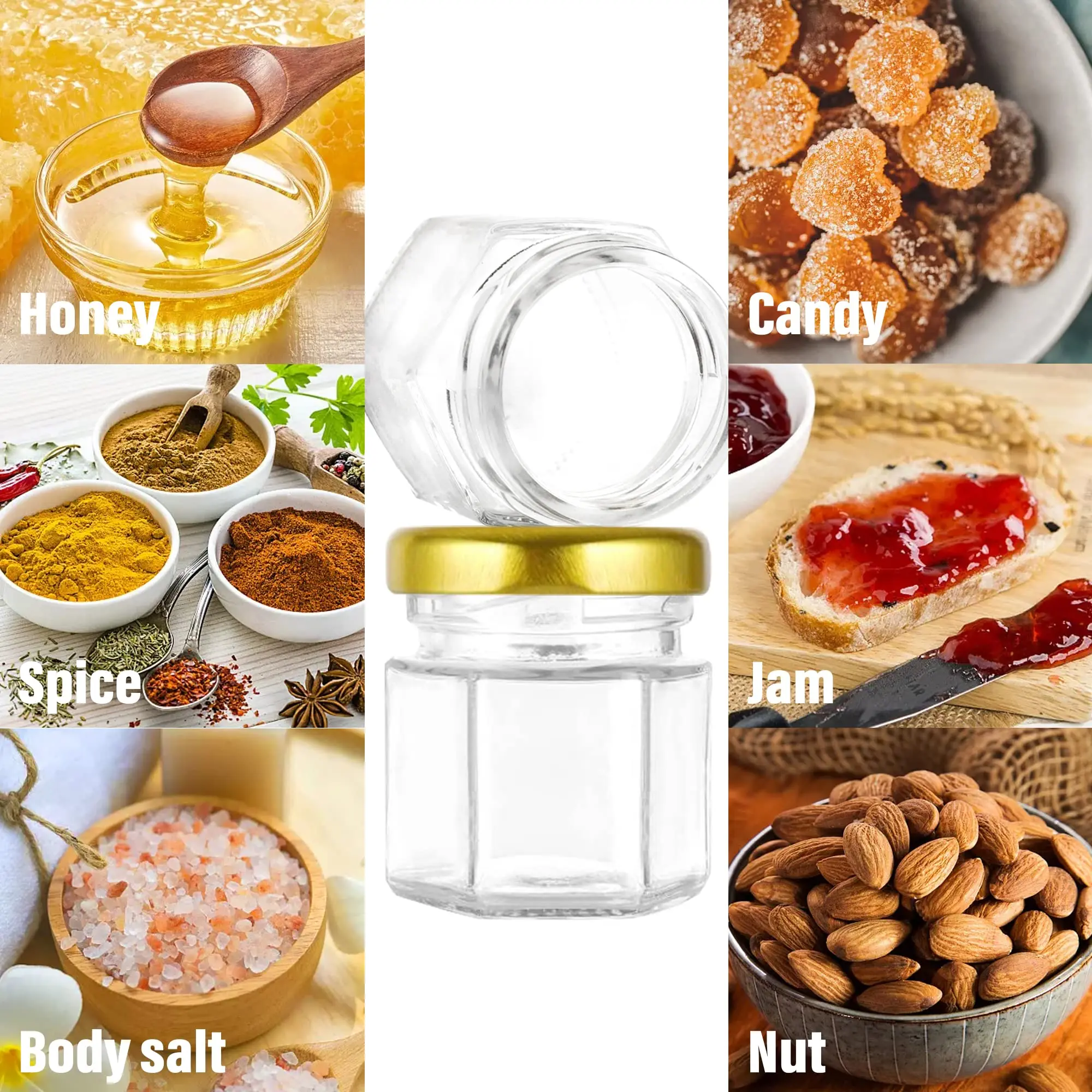 Mini frascos hexagonales de vi - Candle Making Event reseña y precio