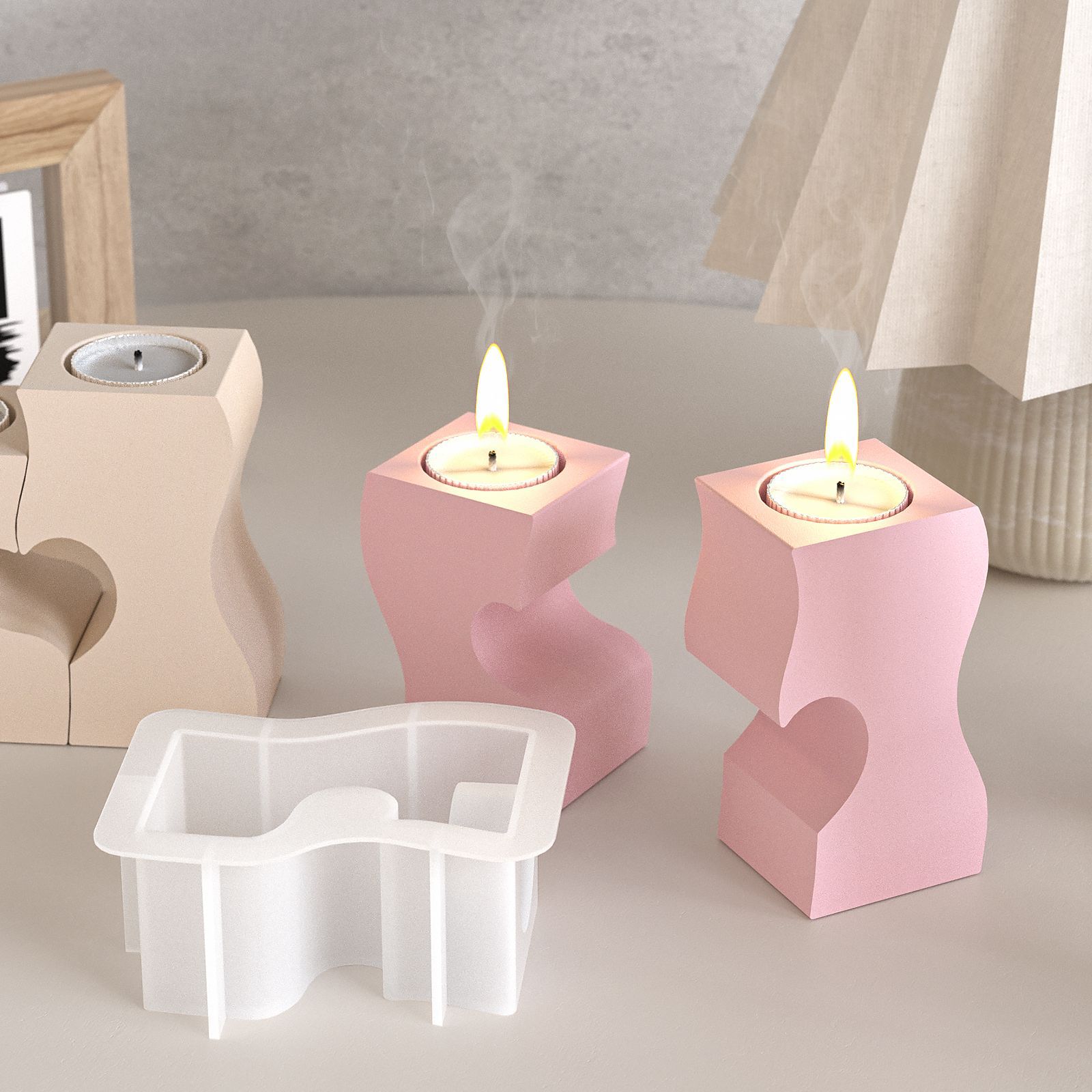 S corazón candelabro moldes de - Candle Mold Silicone reseña y precio