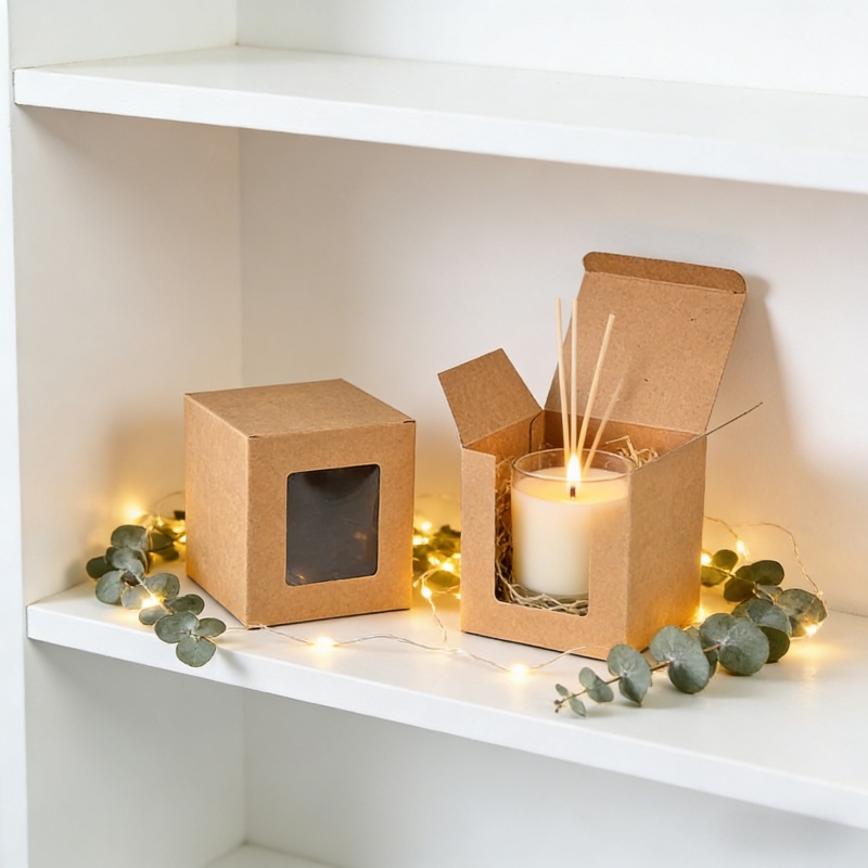 Cajas de Papel Kraft Marrón co - Kraft Box Candle reseña y precio